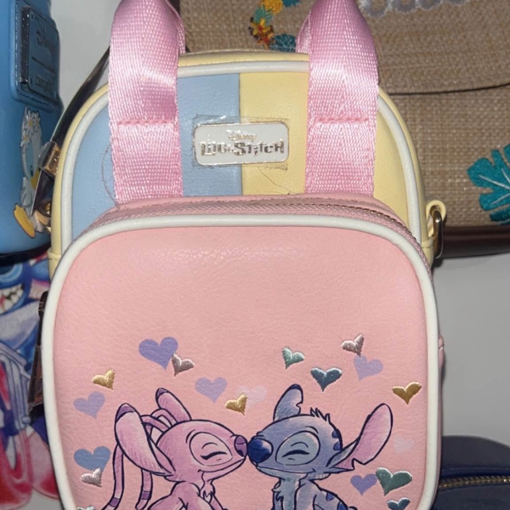 Disney Pastel Pink and Blue Stitch Backpack